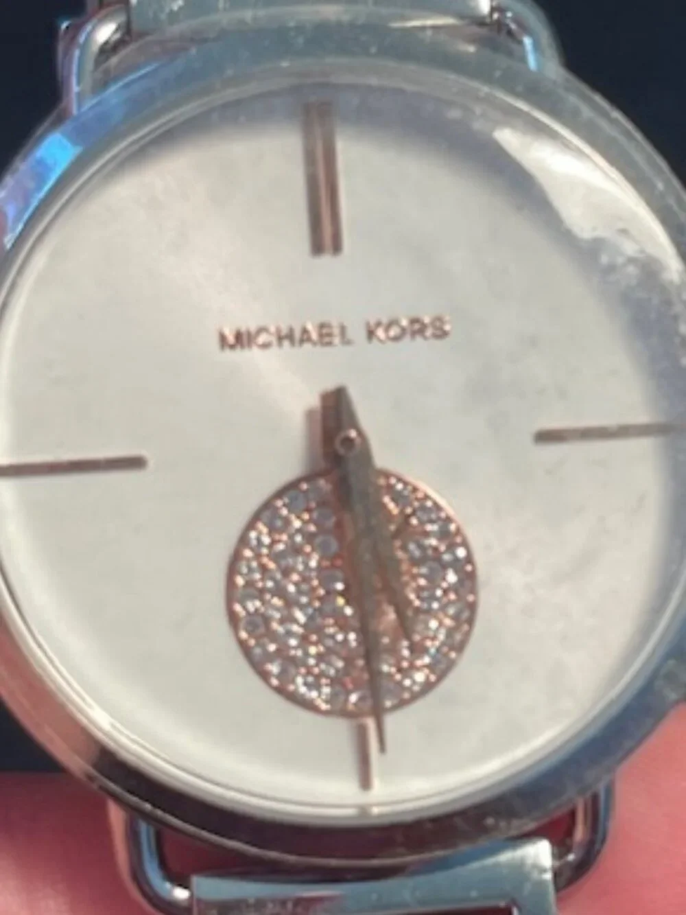 Michael Kors Silver and brushed gold watch
